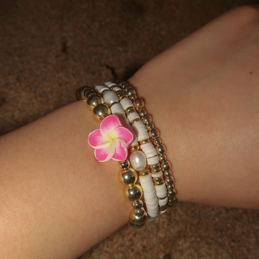 Hibiscus Stretchy Bracelet