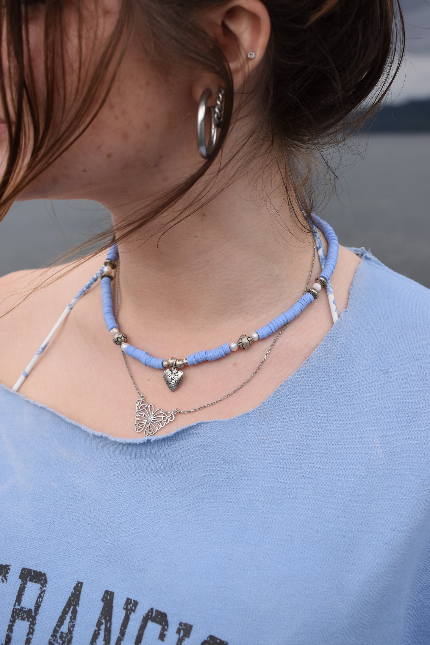 Lavender Skies Heishi Necklace