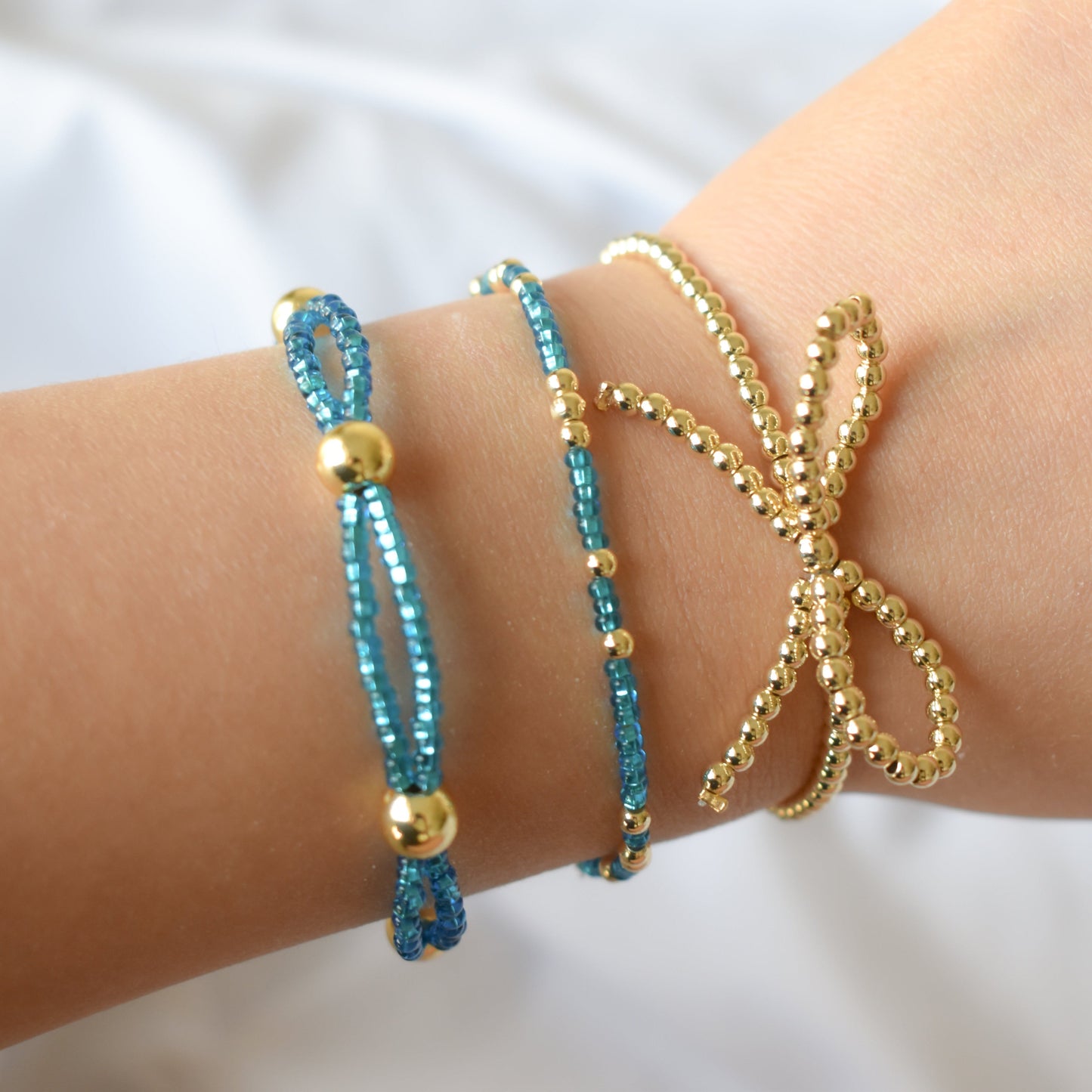 Blue Pop Stretchy Bracelet