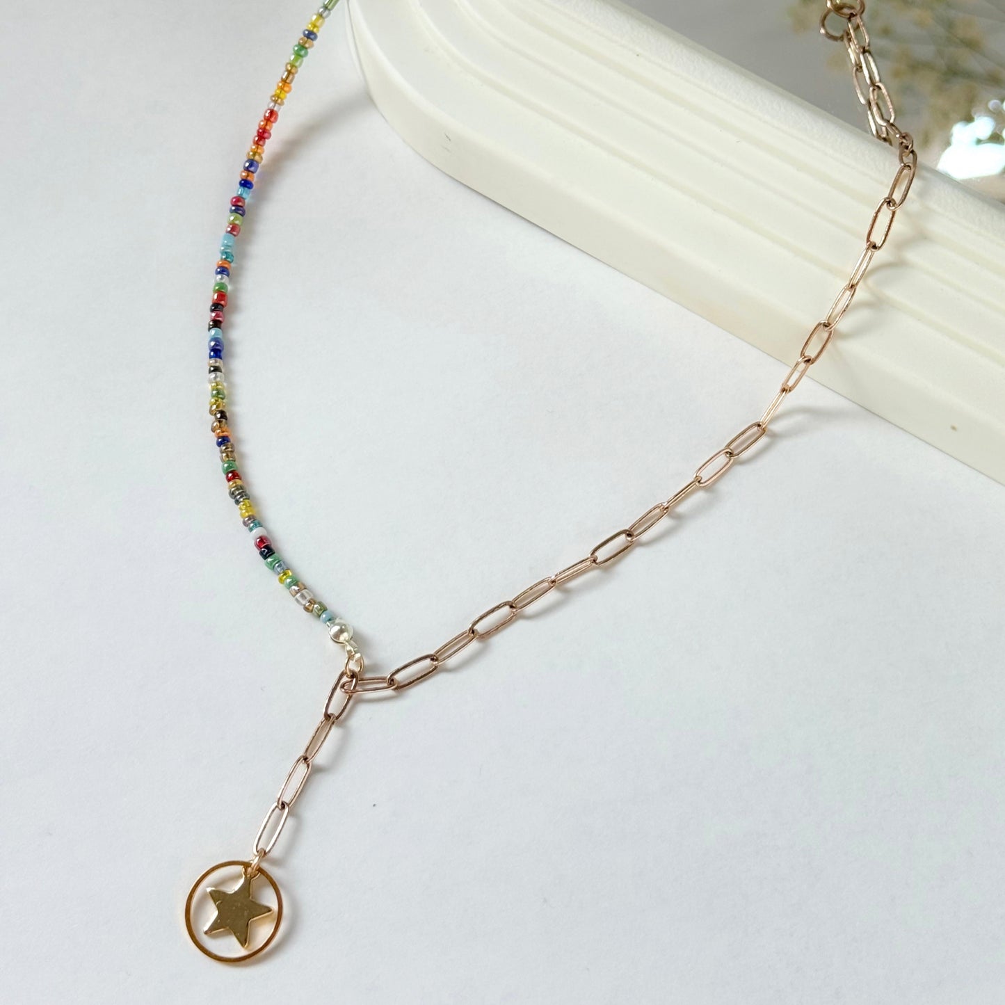 Half Star Drop Necklace
