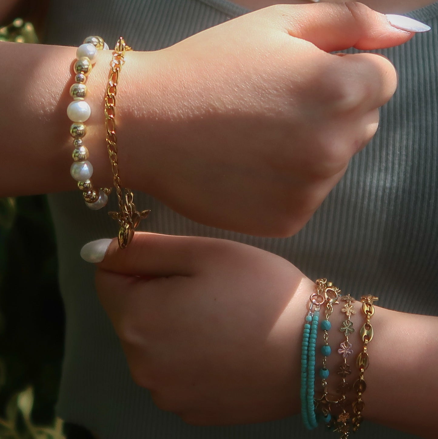 Pearly Gold Bracelet