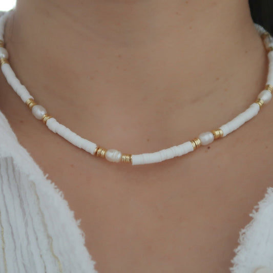 Pearl Heishi Necklace