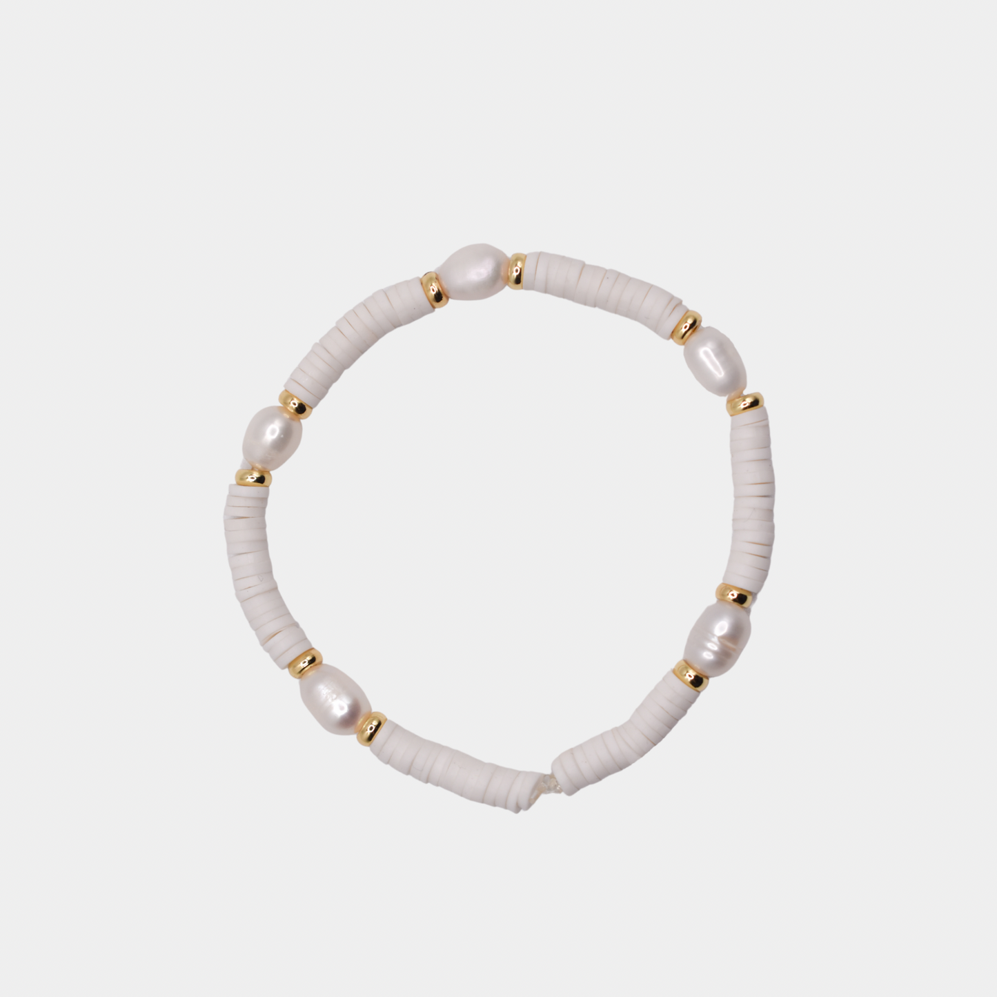 Heishi Pearl Strecthy Bracelet