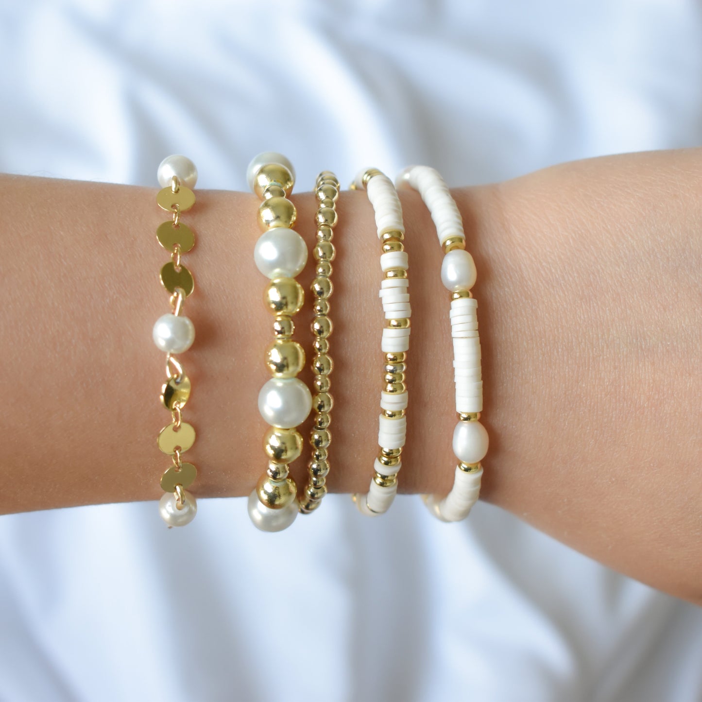 Gold Stretchy Bubble Bracelet