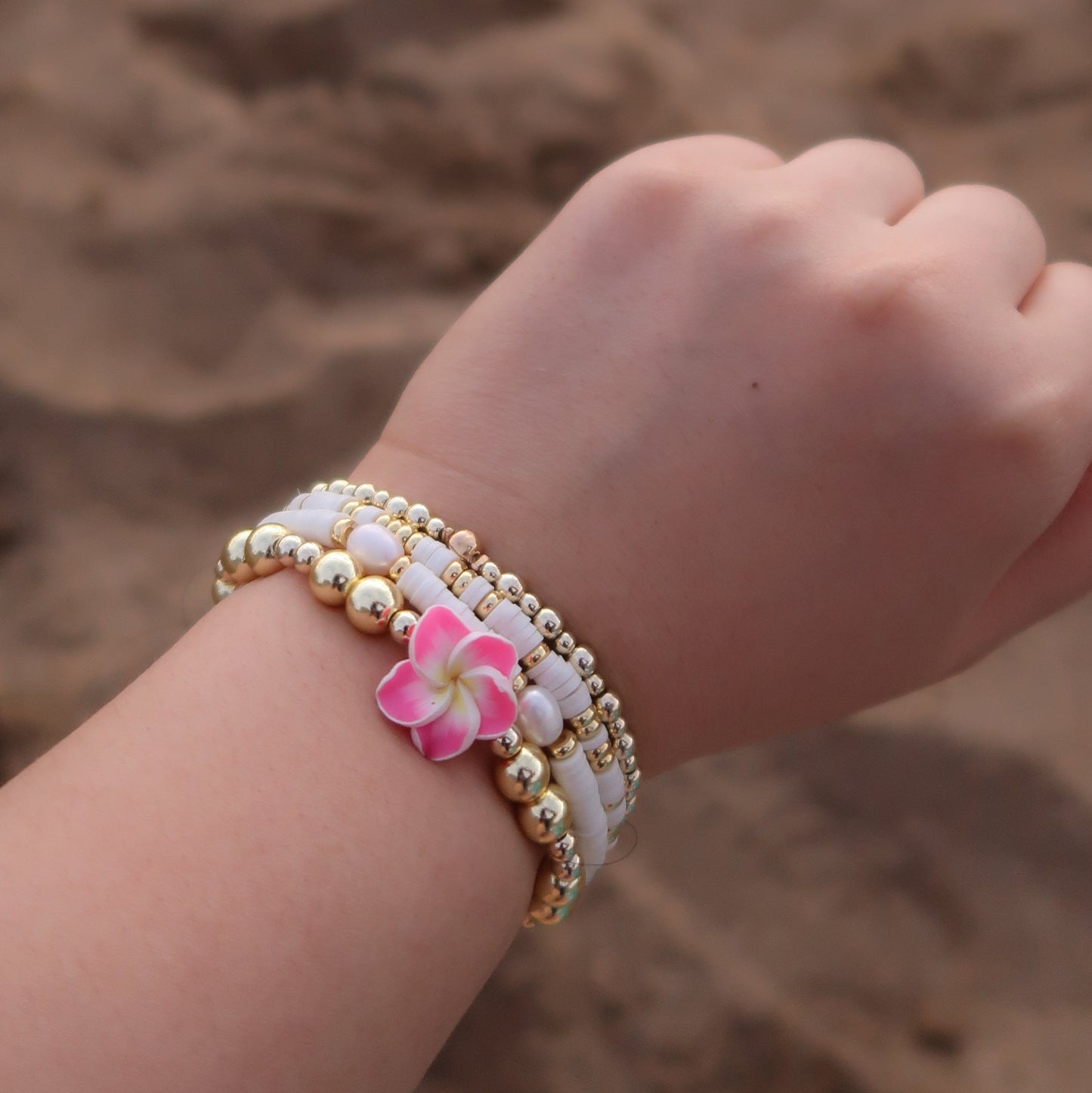 Hibiscus Stretchy Bracelet