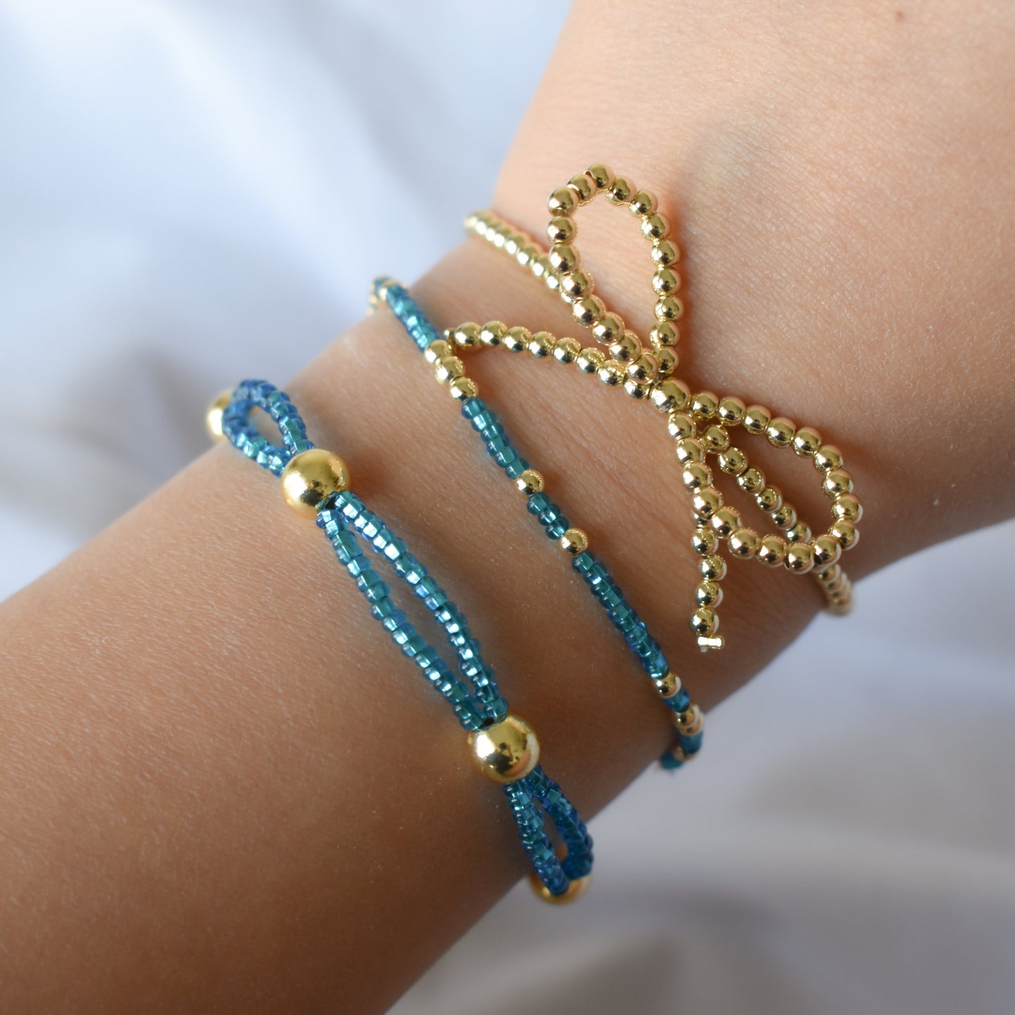 Blue Pop Stretchy Bracelet