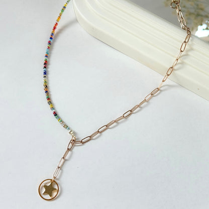 Half Star Drop Necklace