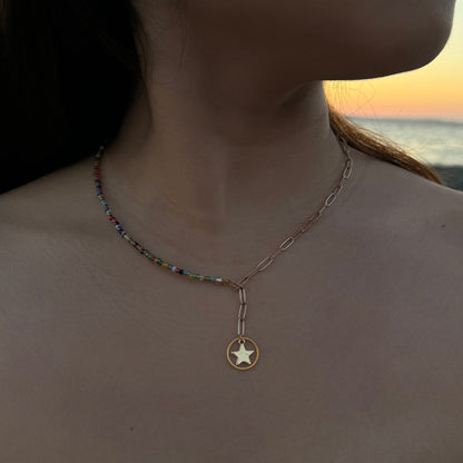 Half Star Drop Necklace